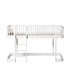 Letto a Soppalco Basso Wood Oliver Furniture Bianco